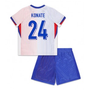 Frankrig Ibrahima Konate #24 Udebanesæt Børn EM 2024 Kort ærmer (+ korte bukser)